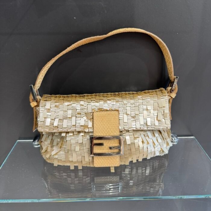 Fendi Baguette Con Paillettes Oro