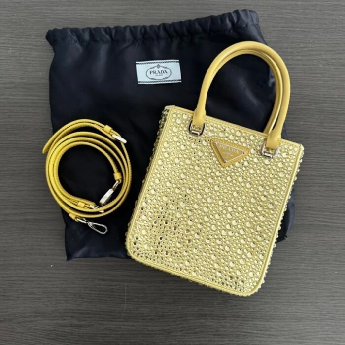 Prada in raso con cristalli